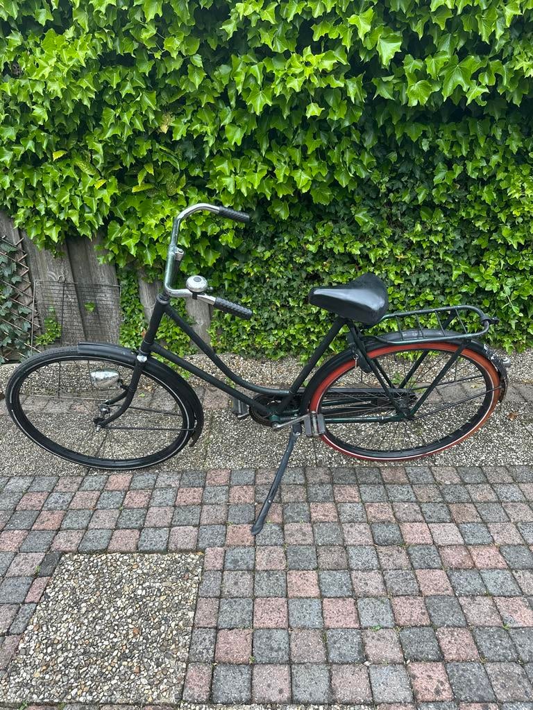 Peerless zwarte damesfiets met terugtraprem, Terugtraprem, Gebruikt, 50 tot 53 cm, Ophalen