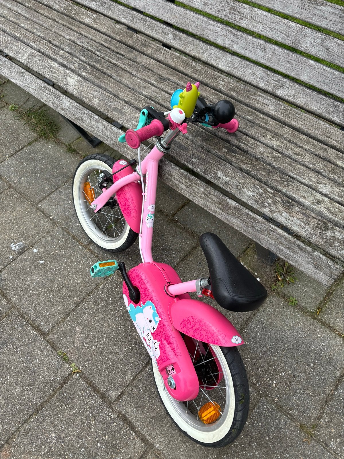 Btwin meisjesfiets roze - Goede staat, Fietsen en Brommers, Ophalen of Verzenden, Gebruikt, Velgrem, Minder dan 16 inch