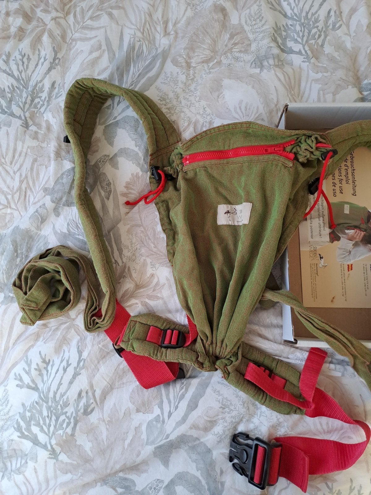Storchenwiege draagzak 100% katoen. 3-15kg, Overige merken, Buik of Rug, Ophalen of Verzenden, Zo goed als nieuw