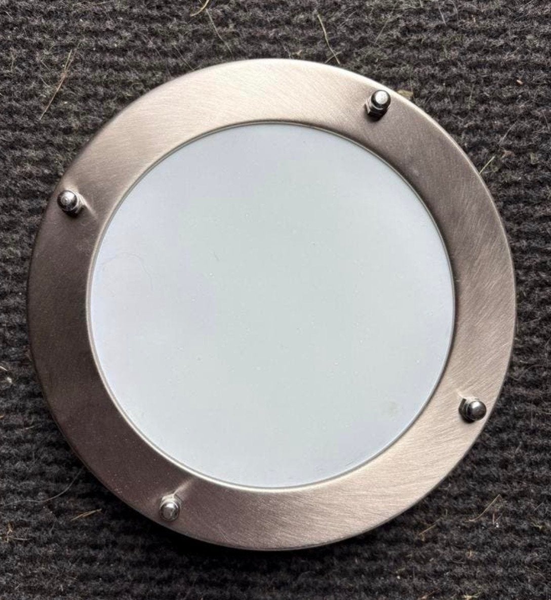 Gamma Lublin 19cm Stalen Plafondlamp IP44, Zilver, Modern, Ophalen of Verzenden, Metaal