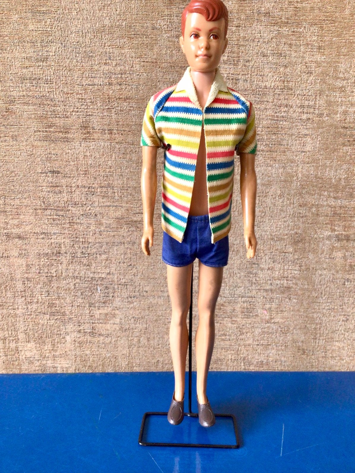 Vintage Allan op standaard, Verzamelen, Poppen, Ophalen of Verzenden, Gebruikt, Pop