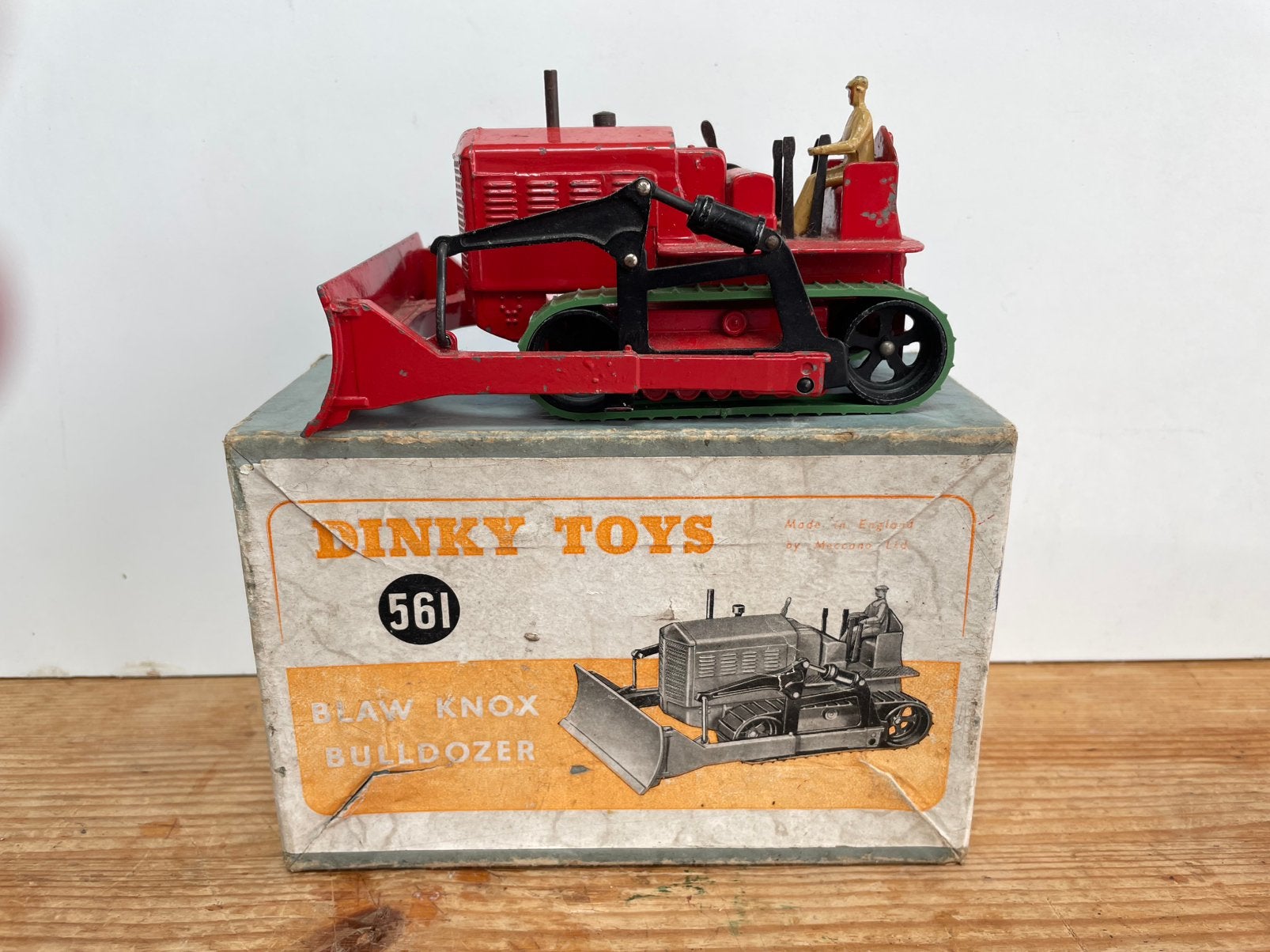Dinky Toy Blue Knox Bulldozer, Ophalen of Verzenden