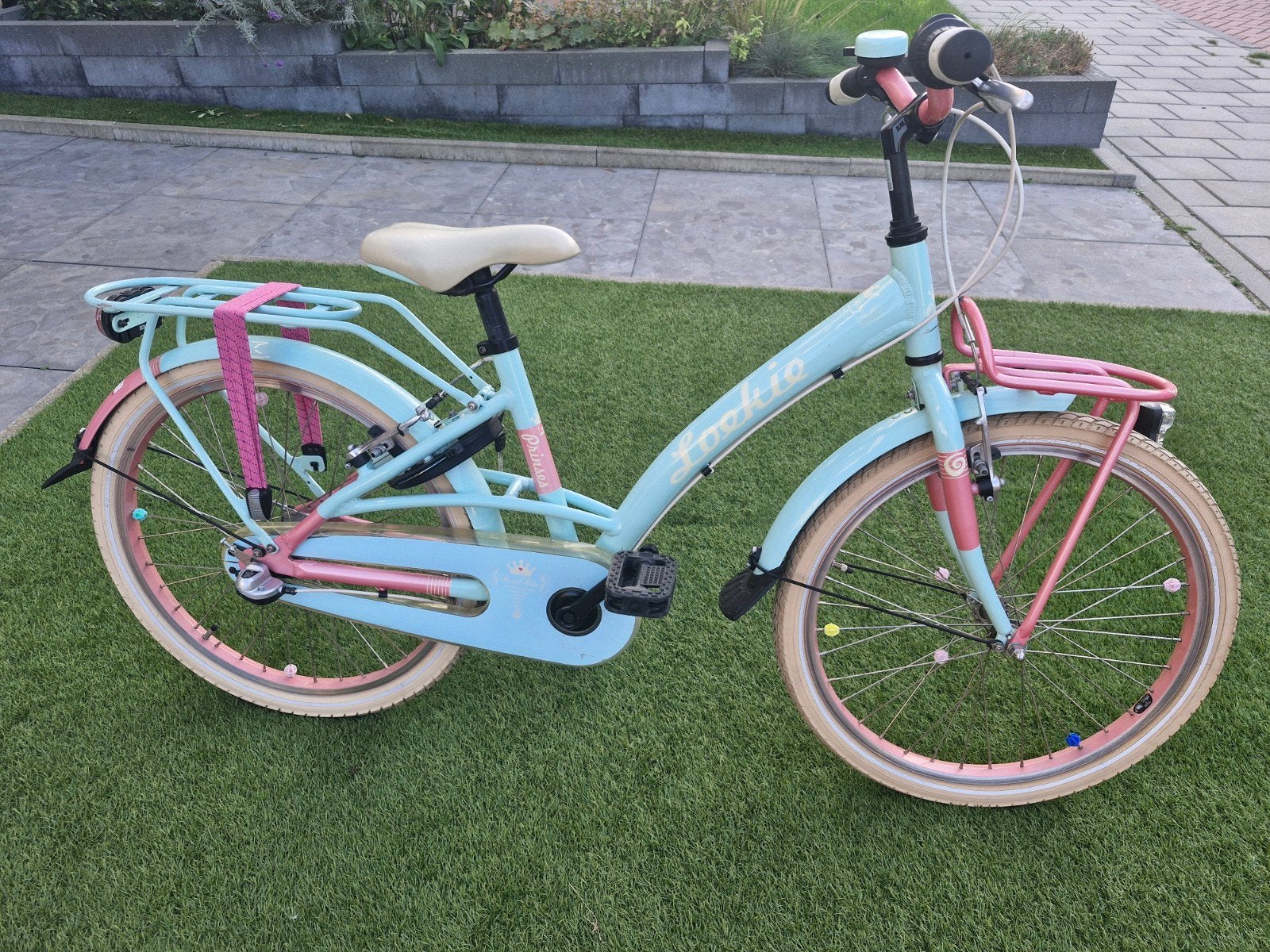 Loekie Prinses 22 inch meisjesfiets uitzonderlijke staat, Ophalen, 20 inch of meer, Velgrem, Zo goed als nieuw