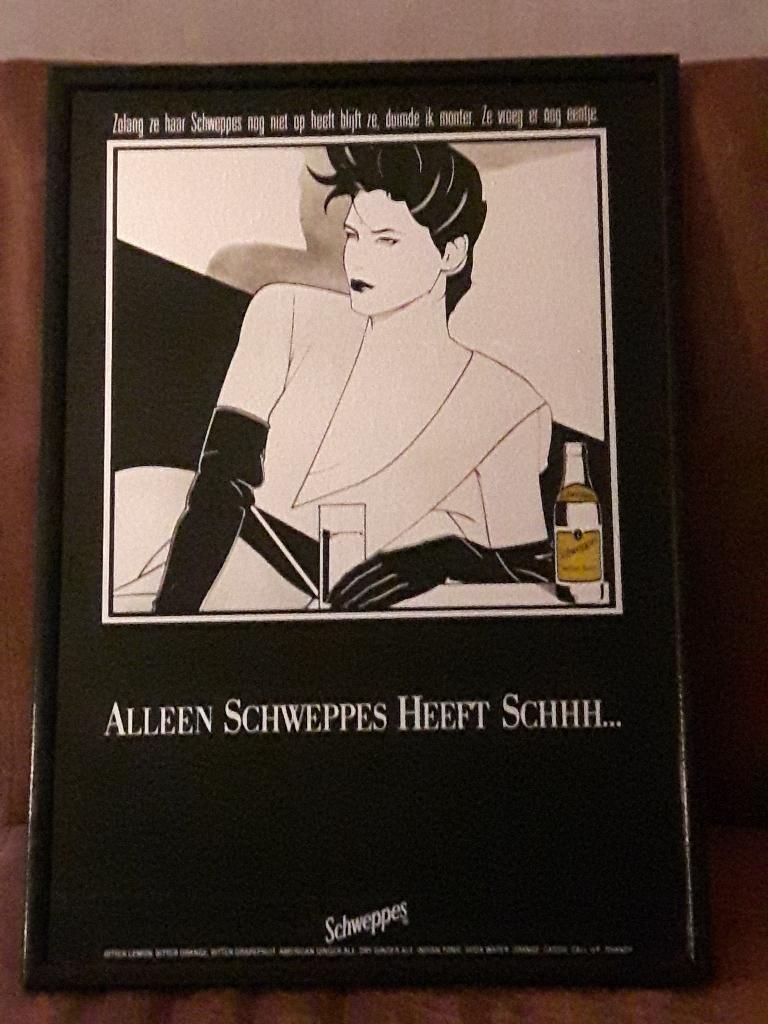 Schweppes spiegel, Ophalen, Gebruikt, Reclamebord