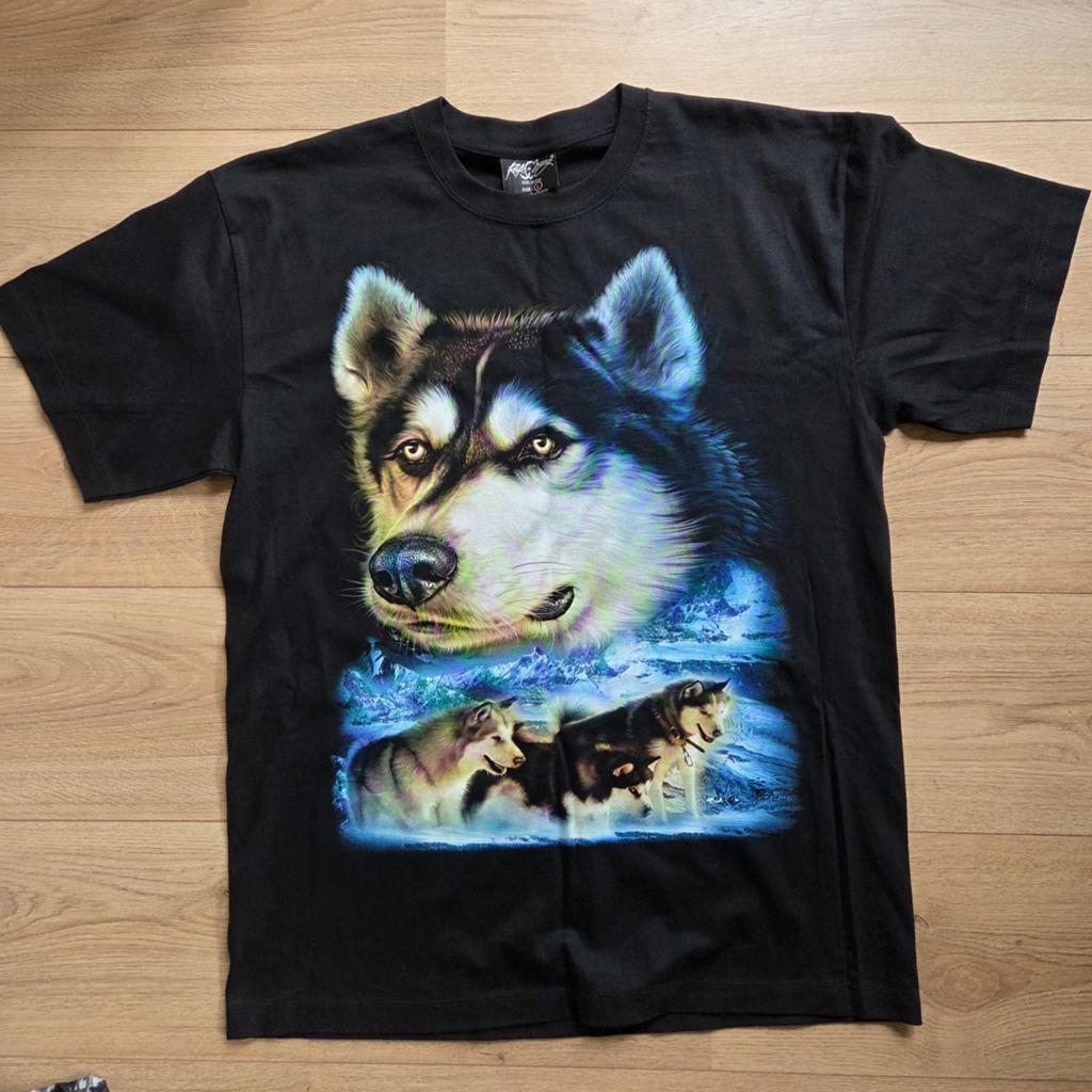 Rock Chang T-shirt met Husky print, Kleding | Dames, T-shirts, Ophalen of Verzenden, Nieuw, Zwart