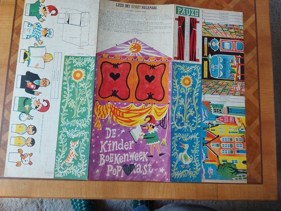 Kinder Boekenweek Poppenkast 1960 CPNB Knipplaat, Ophalen of Verzenden, W. Bijmoer
