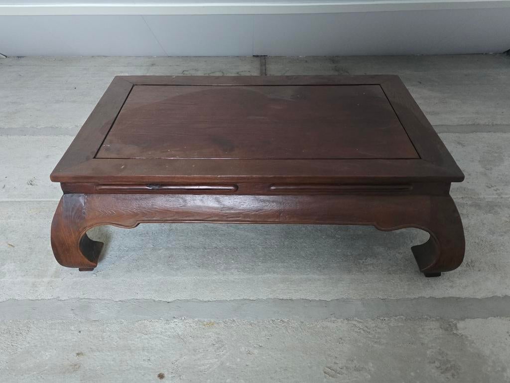 Aangeboden mooie masiefe opium sallon tafel, Huis en Inrichting, Tafels | Salontafels, Ophalen, Rechthoekig, 50 tot 100 cm, Minder dan 50 cm