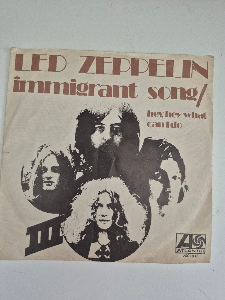 Led Zeppelin. Immigrant song., Cd's en Dvd's, Vinyl Singles, Gebruikt, 7 inch, Single, 1970 - 1979