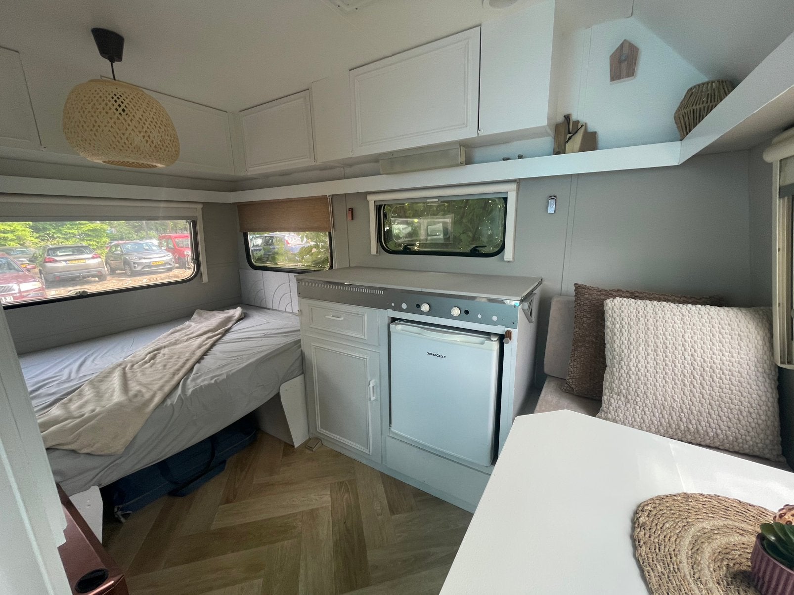 Kip Goldstream 1982 met voortent onder 750kg. VAKANTIEKLAAR!, Caravans en Kamperen, Caravans, Tot en met 2, Treinzit, Particulier