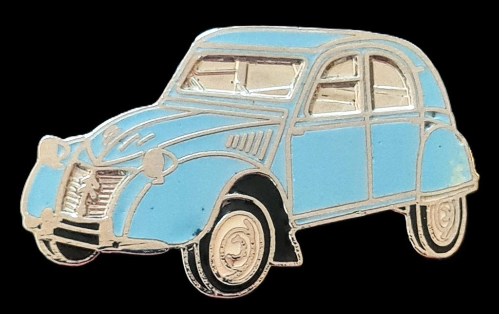 Citroën 2 CV pin- lichtblauw emaille (2), Verzenden, Nieuw, Transport, Speldje of Pin