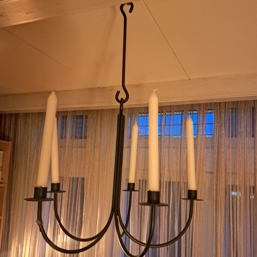 IKEA kroonluchter, Huis en Inrichting, Woonaccessoires | Kandelaars en Kaarsen, Zwart, Ophalen of Verzenden, Zo goed als nieuw
