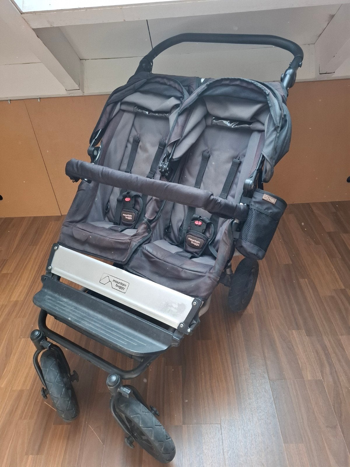 Mountain Buggy Duet Duowagen, Gebruikt, Verstelbare duwstang, Ophalen, Kinderwagen