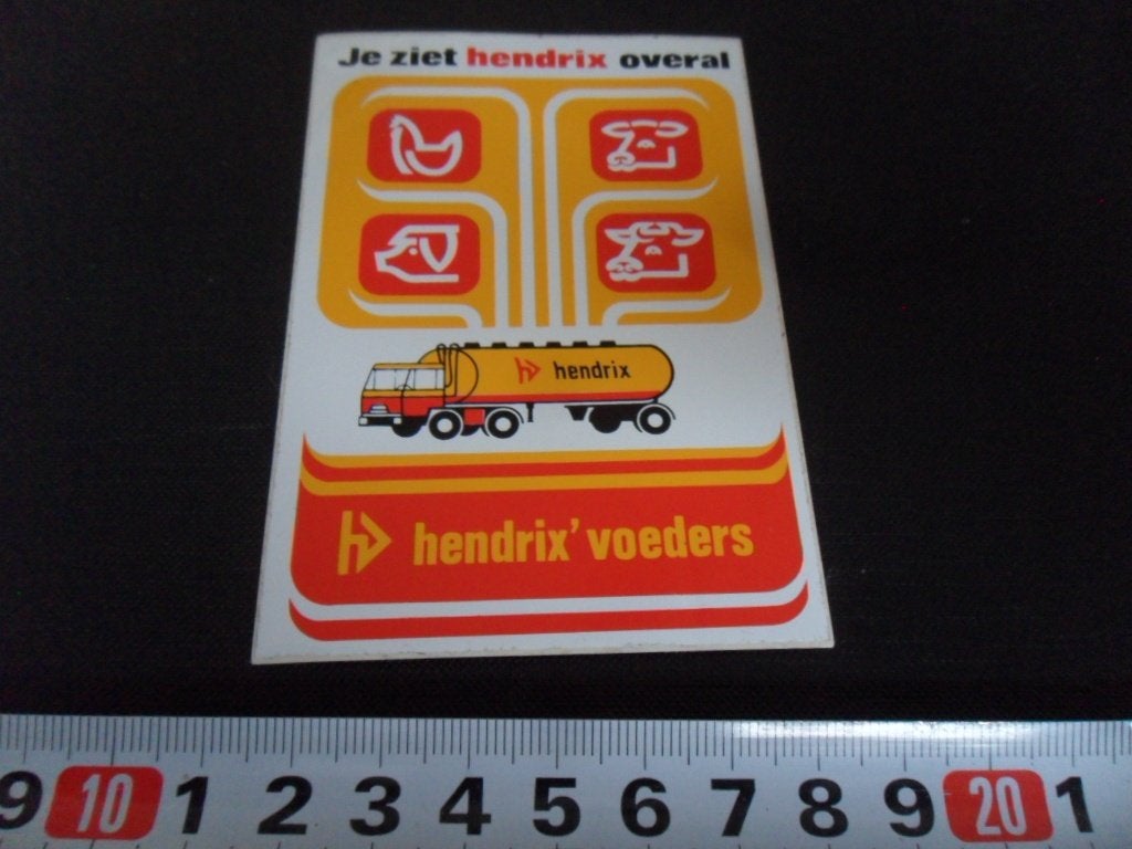 sticker Je ziet HENDRIX overal  Hendrix'voeders *, Ophalen of Verzenden, Zo goed als nieuw