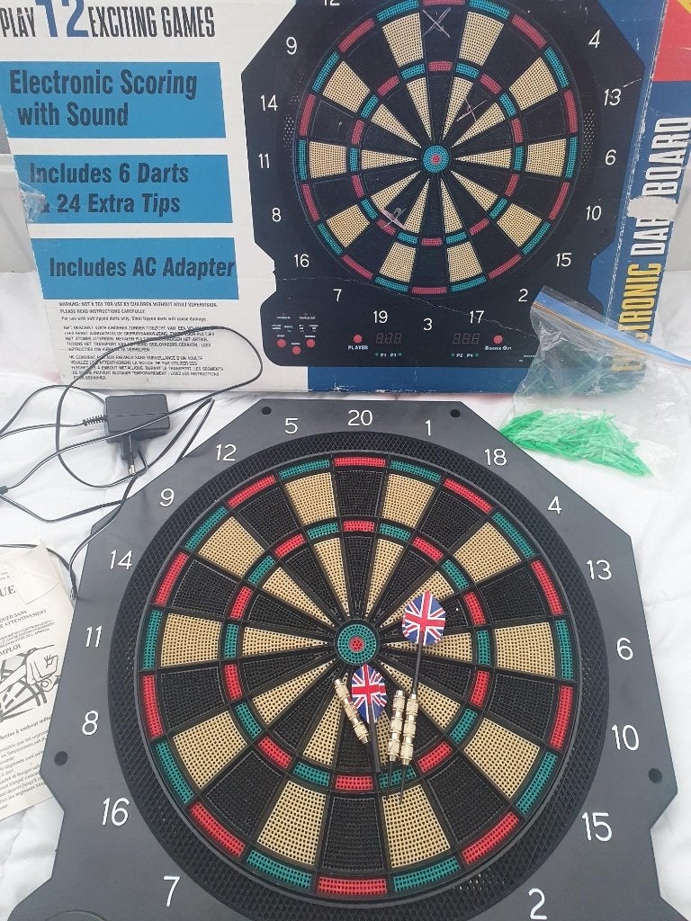 Te koop electronisch dartbord, Sport en Fitness, Darts, Ophalen, Gebruikt, Dartbord, Soft tip