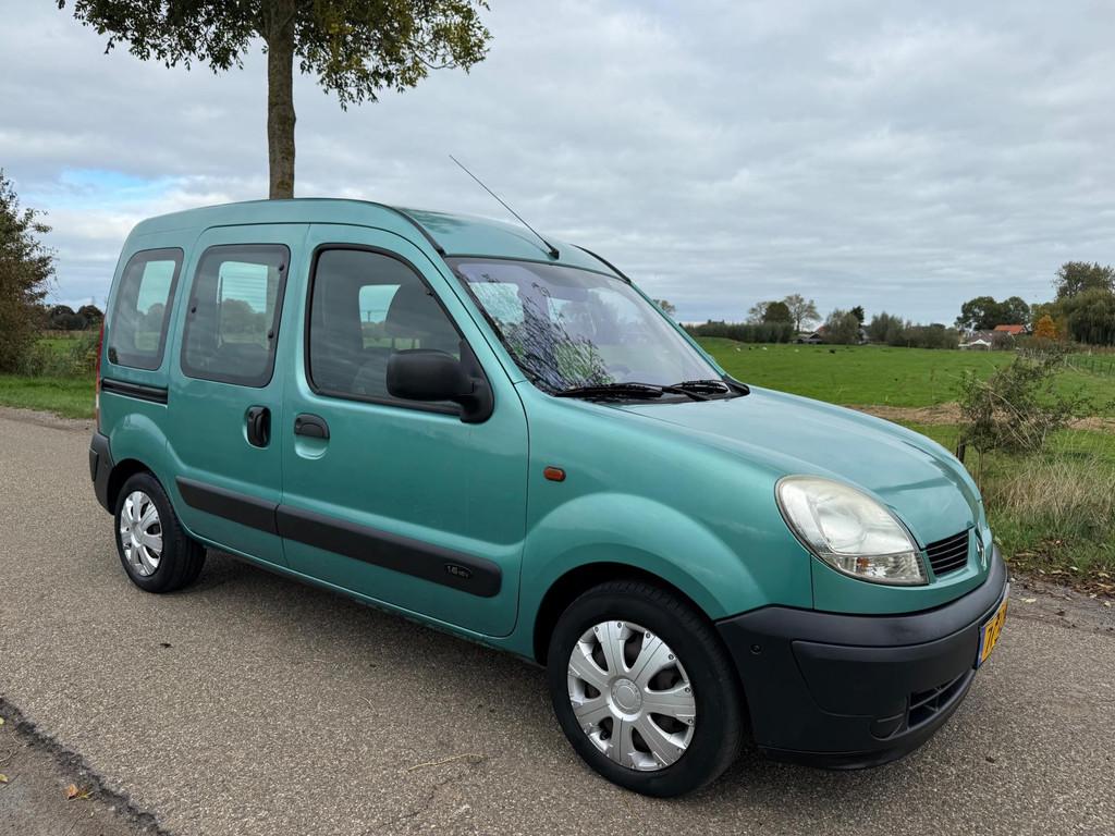 Renault Kangoo 1.6-16V Privilège Automaat/Airco/elekRamen, Auto's, Stof, Gebruikt, Metallic lak, 1095 kg