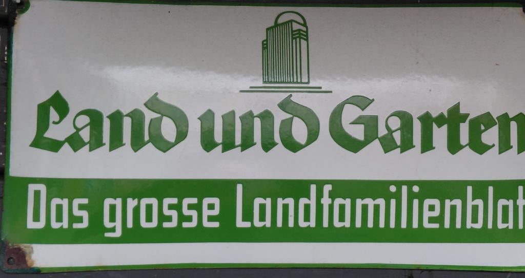 Emaille bord . Duits, Ophalen of Verzenden, Gebruikt, Reclamebord