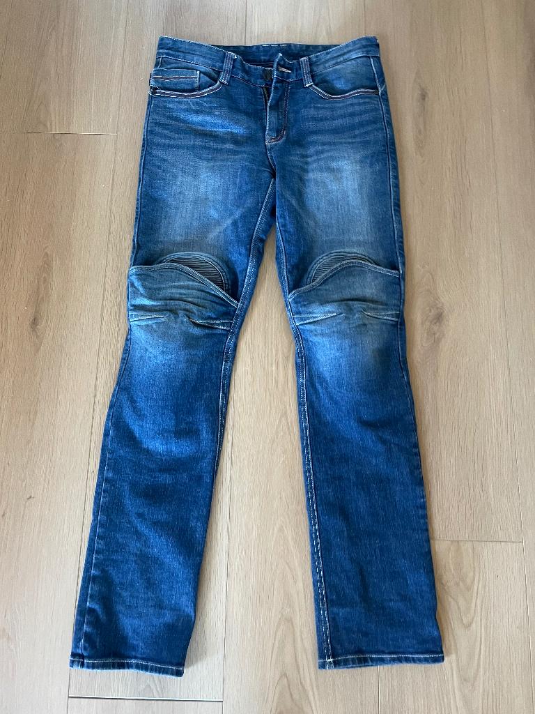 Motor spijkerbroek, Broek | textiel, Dames, Tweedehands, Ophalen