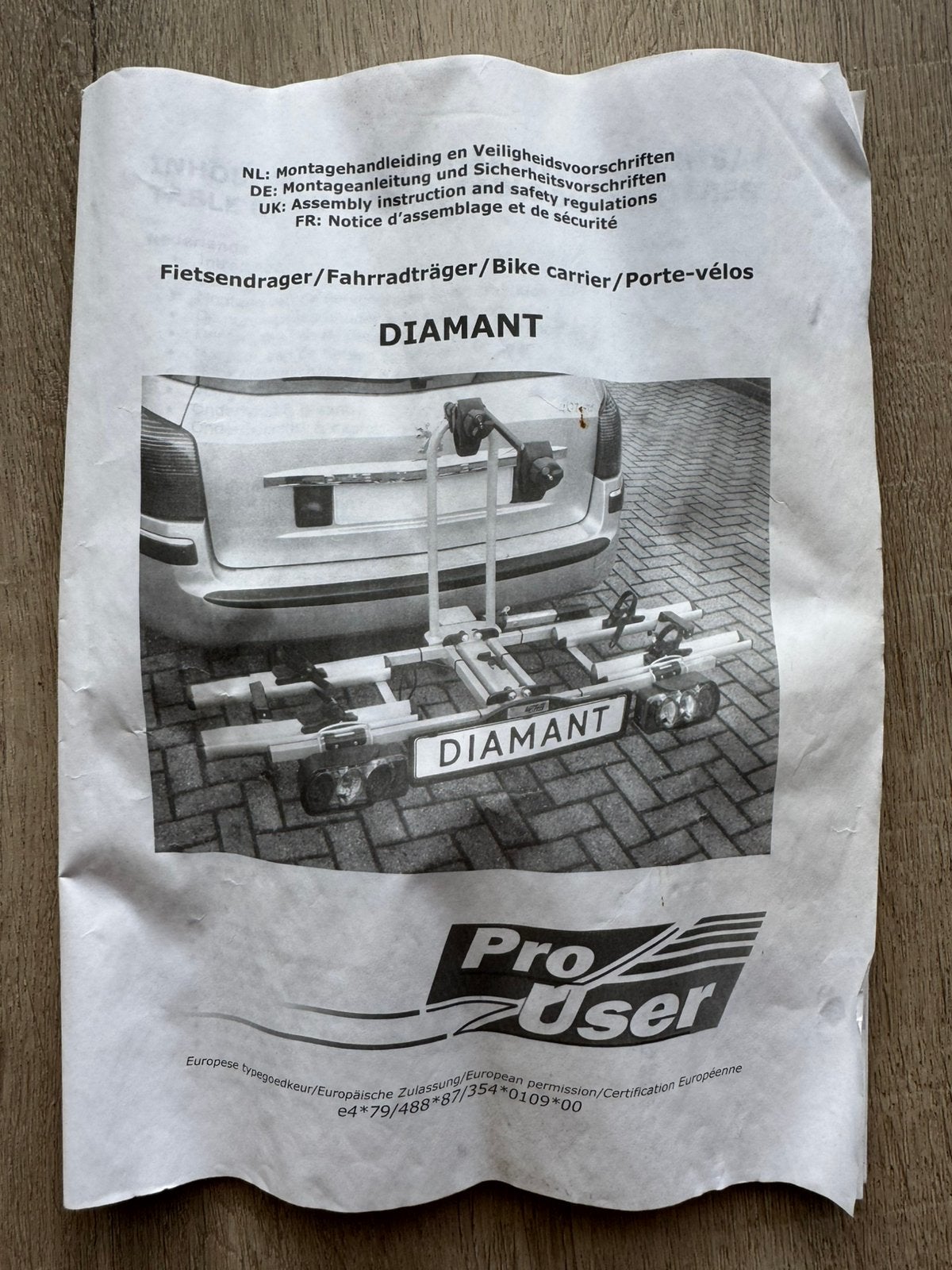 ProUser fietsendrager, Auto diversen, Fietsendragers, Ophalen, Zo goed als nieuw, 2 fietsen, Trekhaakdrager