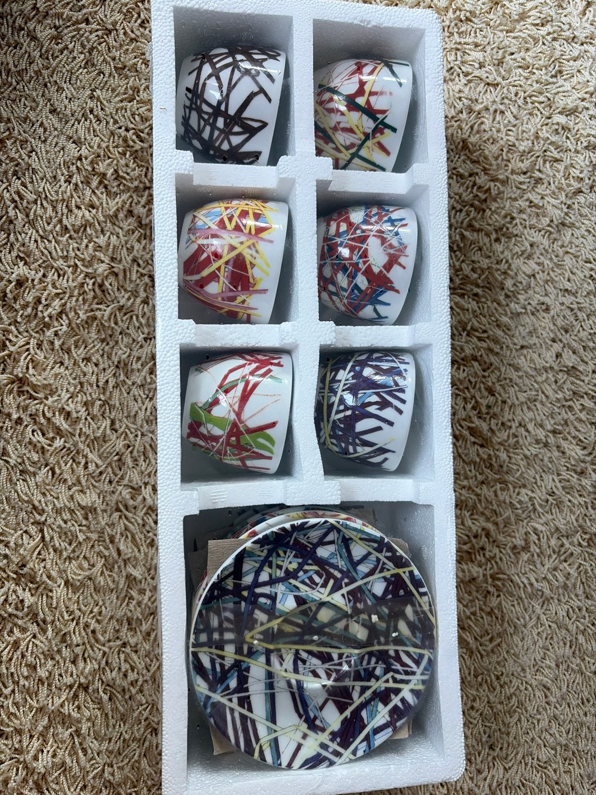 Illy espressokopjes Rosenquist - Limited Edition, Ophalen of Verzenden, Zo goed als nieuw, Kop(pen) en/of Schotel(s), Porselein