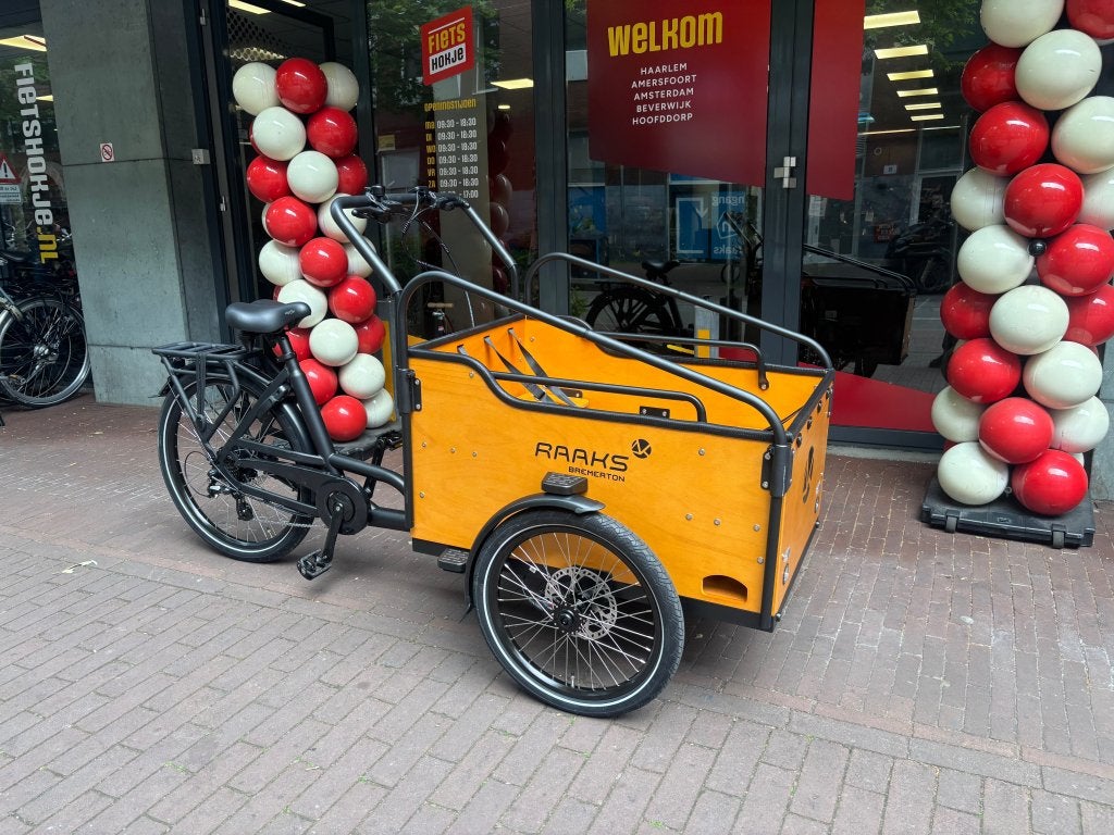 Fietshokje Raaks: Raaks Bremerton E-bakfiets nieuw!!, 4 kinderen of meer, Huif, Niet ingevuld, Nieuw