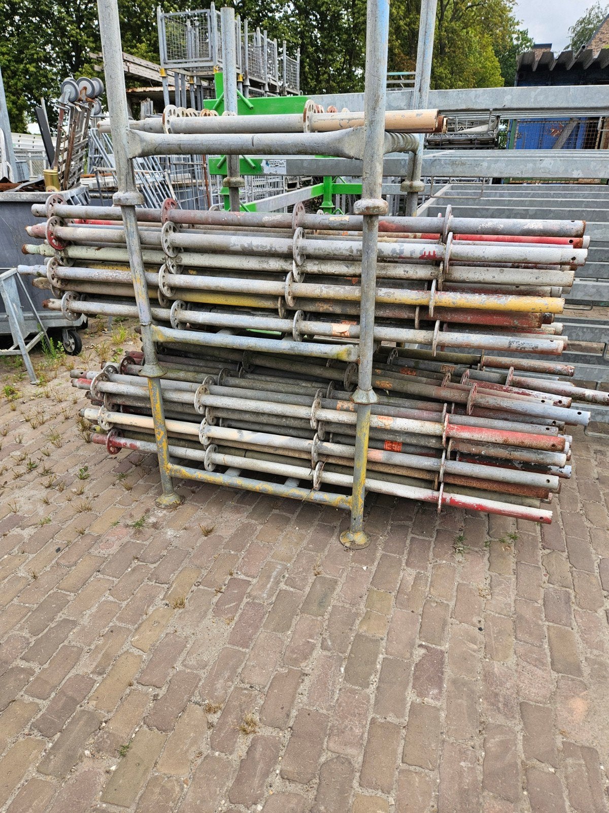 layher staanders 2 mtr zonder pen (Ring 50), Doe-het-zelf en Verbouw, Steigers, Ophalen, Gebruikt, ., Minder dan 2 meter