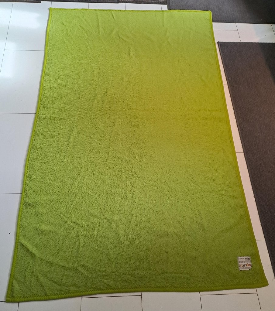 Vintage deken Mandor 140 x 225 cm, Acryl, 140 cm, Ophalen of Verzenden, Groen