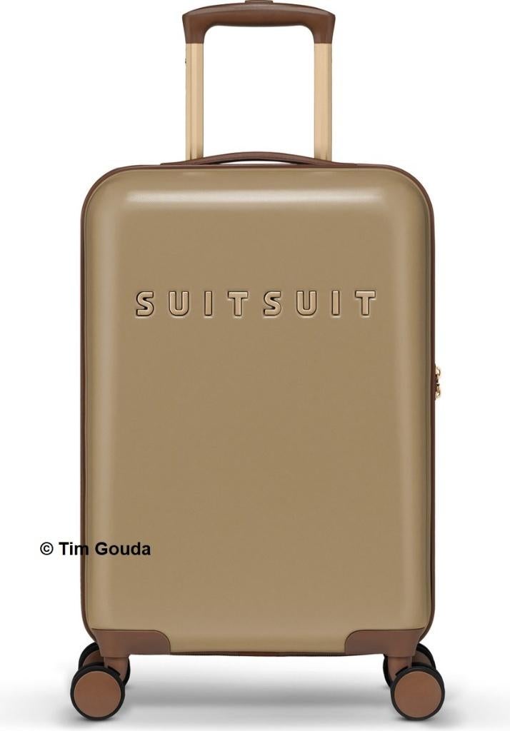 ✅ SUITSUIT Fab Seventies Cuban Sand koffer 55 cm - NIEUW, Wieltjes, 50 tot 60 cm, Hard kunststof, Nieuw