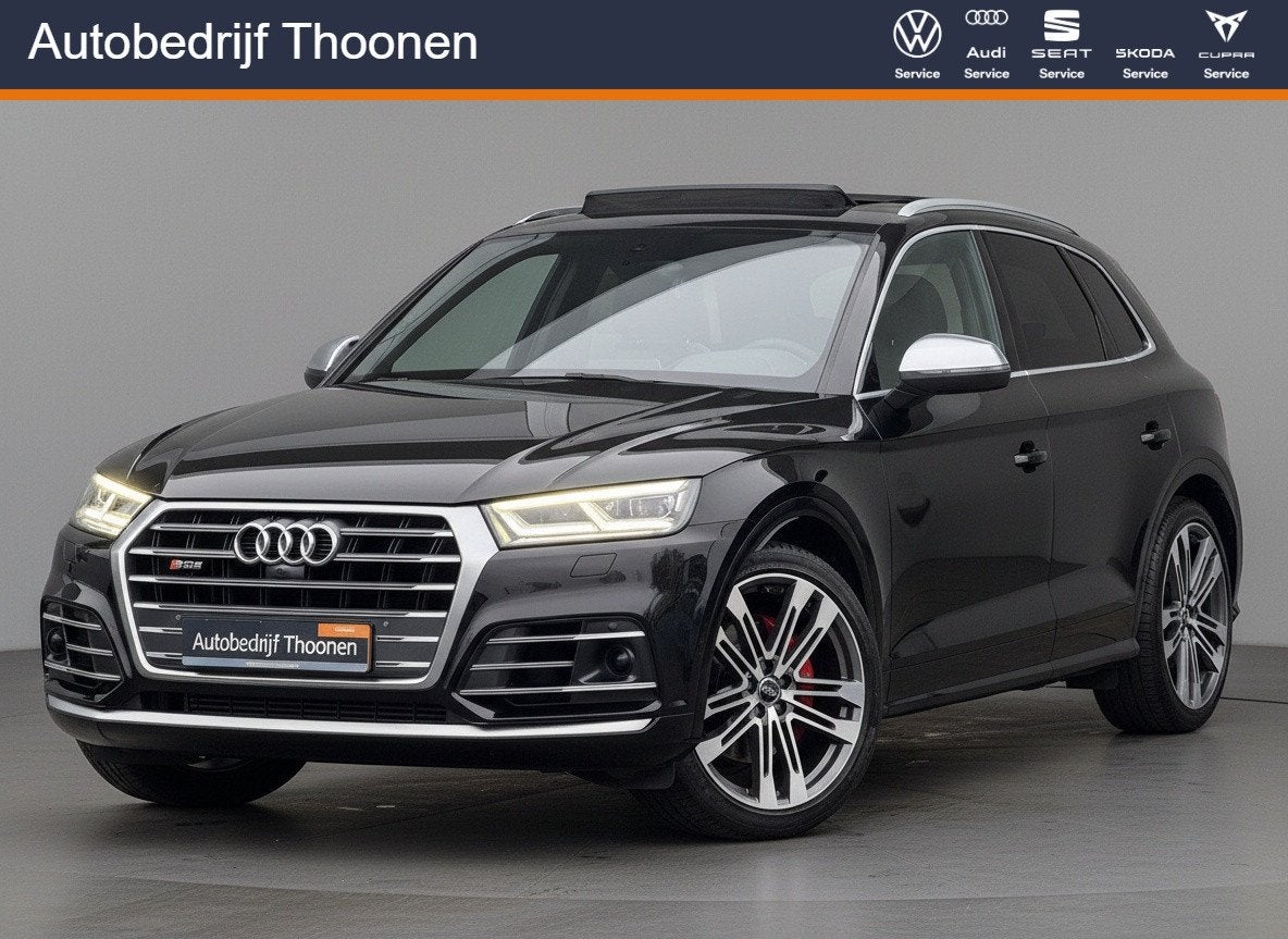 Audi SQ5 3.0 TFSI SQ5 quattro | Exclusive Panther Black | Tr, Auto's, Automaat, Dealer onderhouden, Gebruikt, Euro 6