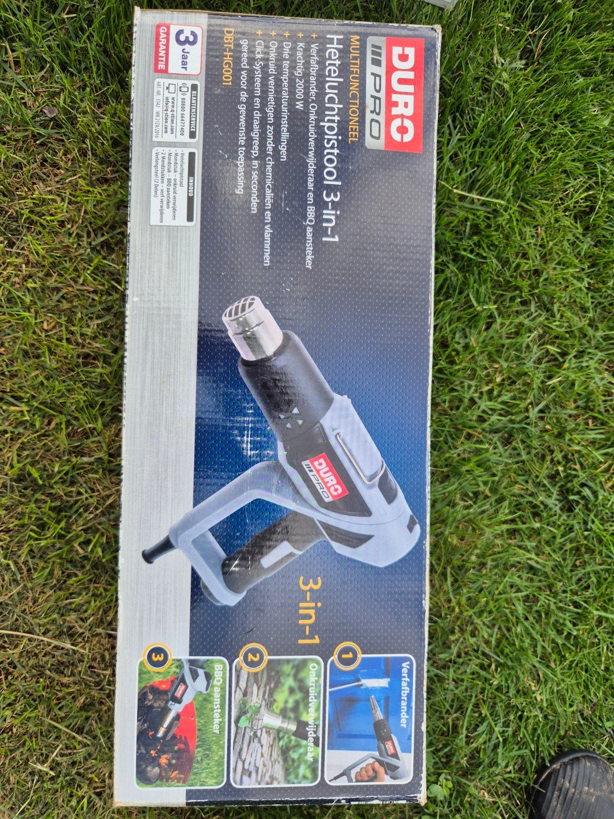 Duro Pro Heteluchtpistool 3-in-1 - Onkruidbrander, Ophalen, Nieuw, Overige typen, Overige merken