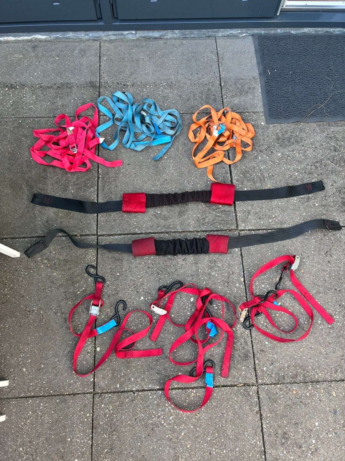 2x spanband voor stuur motor/scooter, Ophalen of Verzenden, Gebruikt