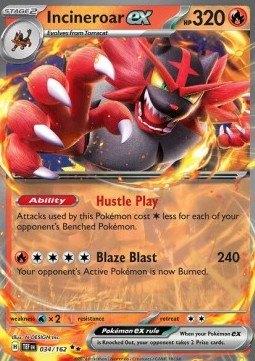 Incineroar ex #034 - TEF -Temporal Forces, Verzenden, Zo goed als nieuw