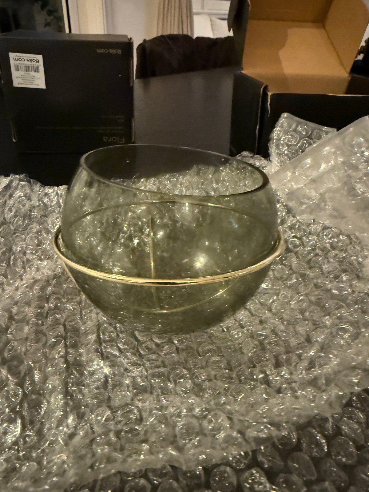 Bolia Flora - Round Hanging Vase, Grey (2), Huis en Inrichting, Ophalen of Verzenden, Nieuw, Overige kleuren, Glas
