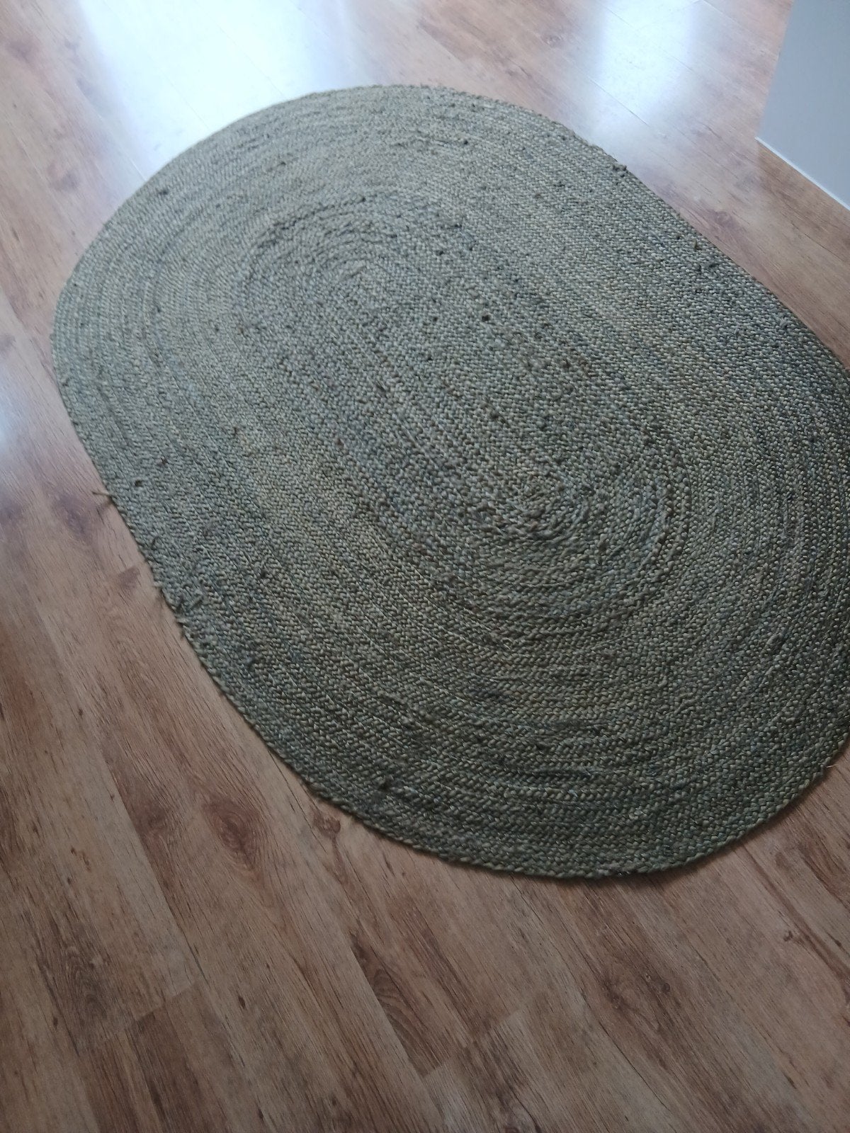 Jute kleed olijfgroen, Ophalen, Gebruikt, 100 tot 150 cm, 150 tot 200 cm