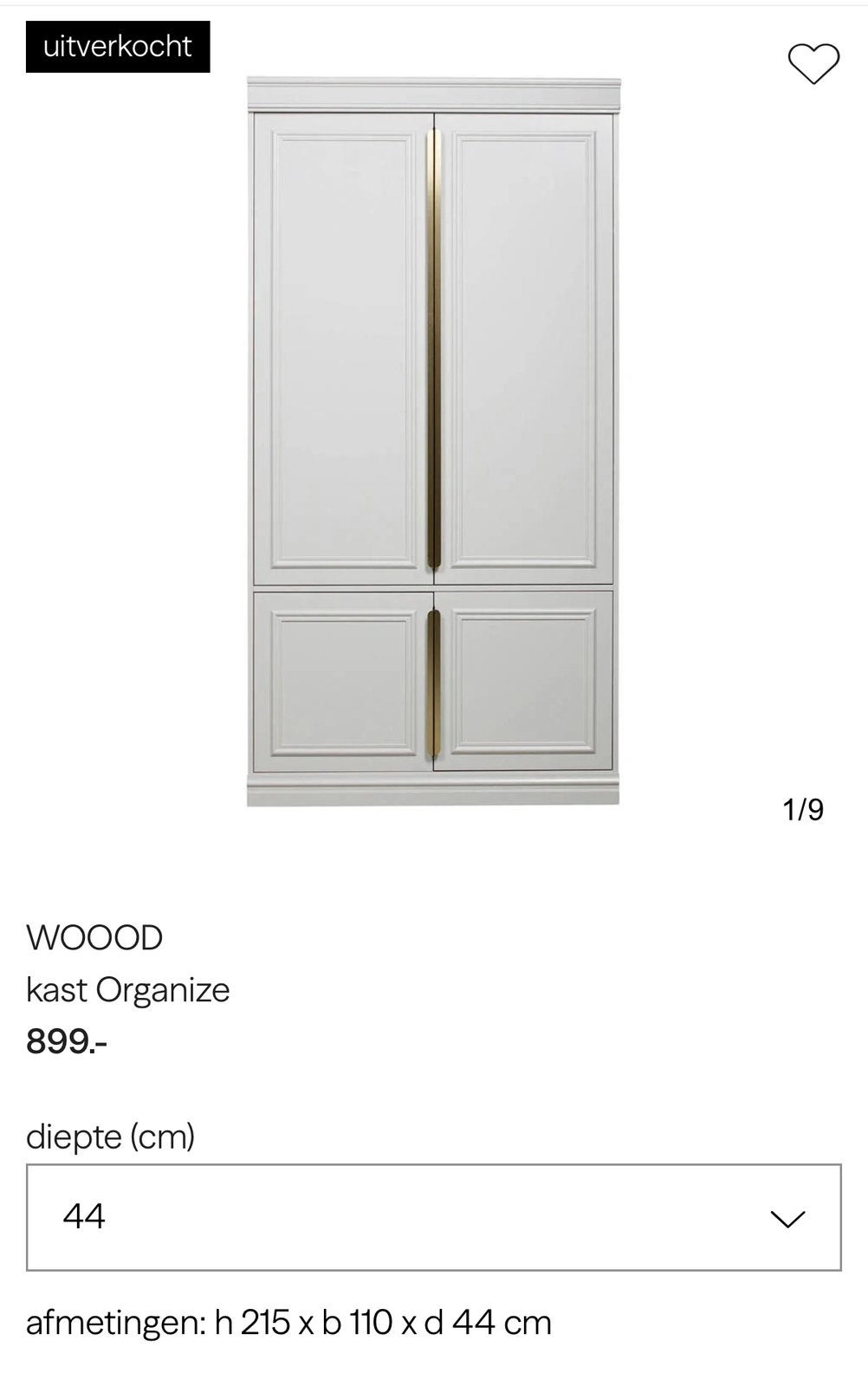 2x WOOOD organize kast, Ophalen, 100 tot 150 cm, 200 cm of meer, Klassiek, sierlijsten