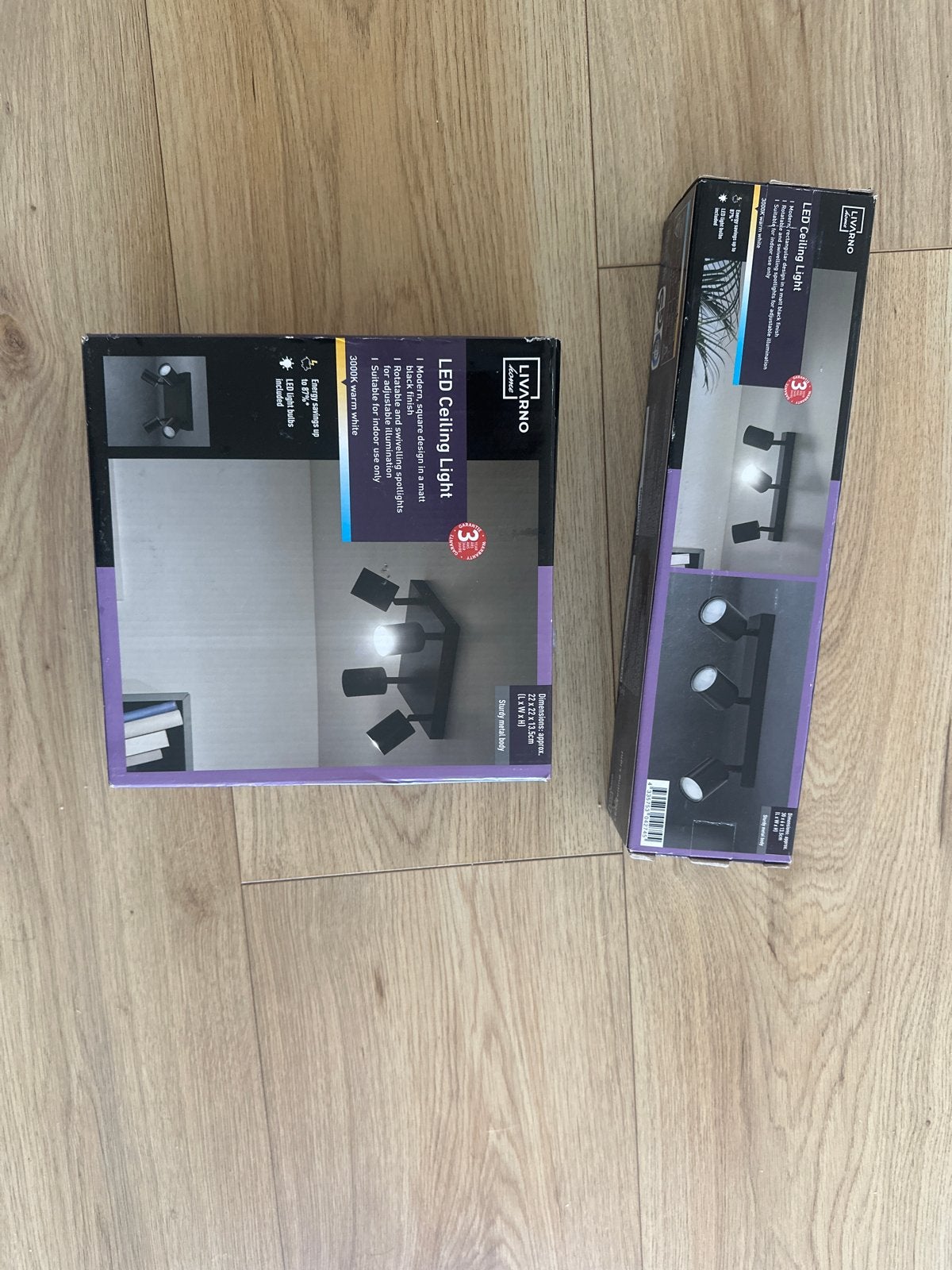 Nieuwe Livarno Home LED Plafondlamp - Gratis af te halen, Ophalen, Inclusief lichtbron, Modern, Zwart