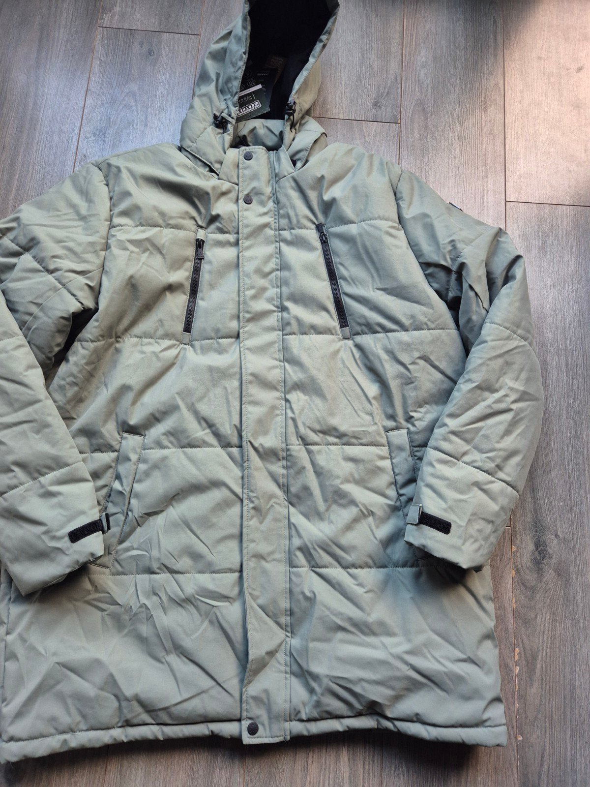Kjelvik Ragnar Gewatteerde Jas Heren 5XL - Rits defect, Kleding | Heren, Nieuw, Ophalen of Verzenden, Groen, Overige maten
