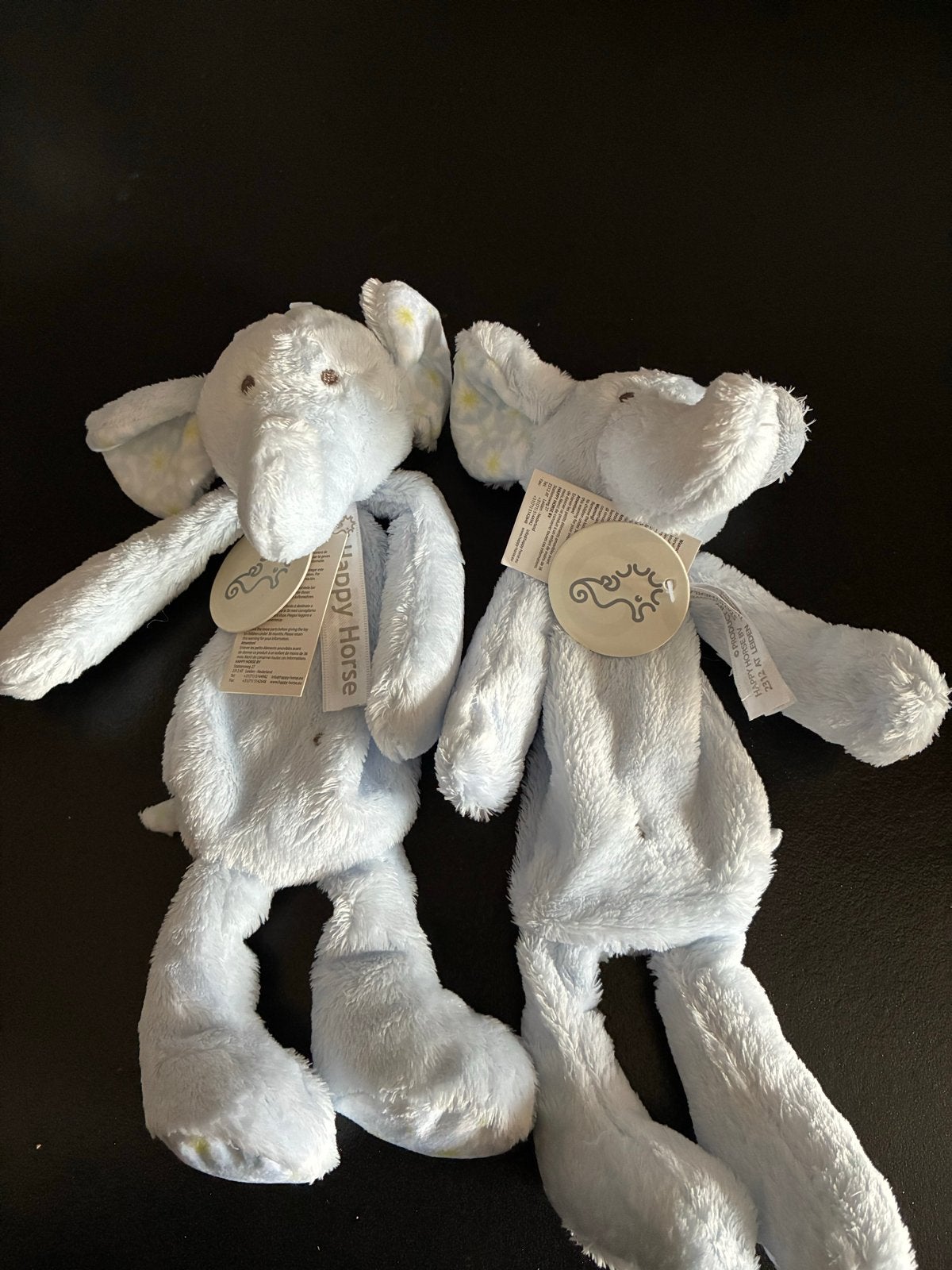 Happy Horse Olifant Knuffels - Nieuw met label (2 stuks), Kinderen en Baby's, Overige karakters, Happy Horse, Blauw, Nieuw