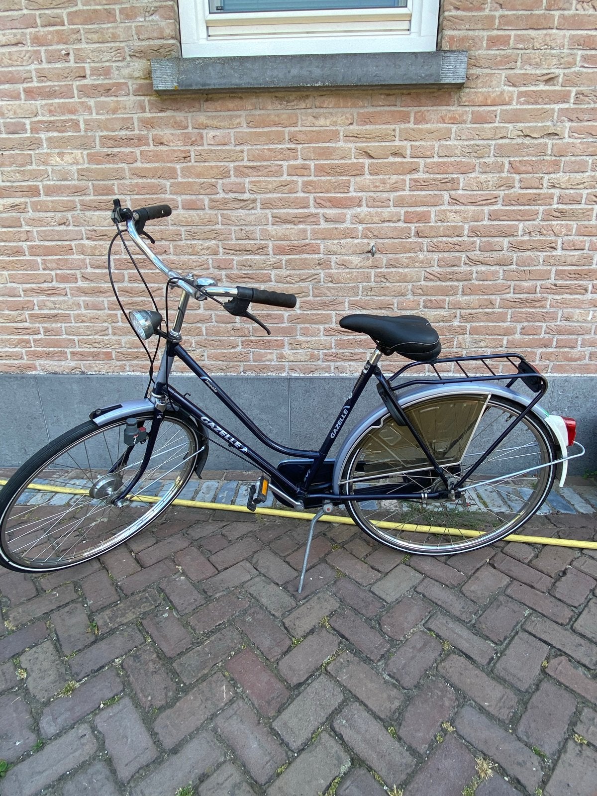 Gazelle Impala damesfiets - Donkerblauw, lage instap, Ophalen, Gebruikt, Gazelle, (Extra) lage instap