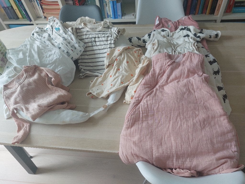 Slaapzakken, rompertjes (maat 50-74) en babykussen, Ophalen, Gebruikt, Maat 56