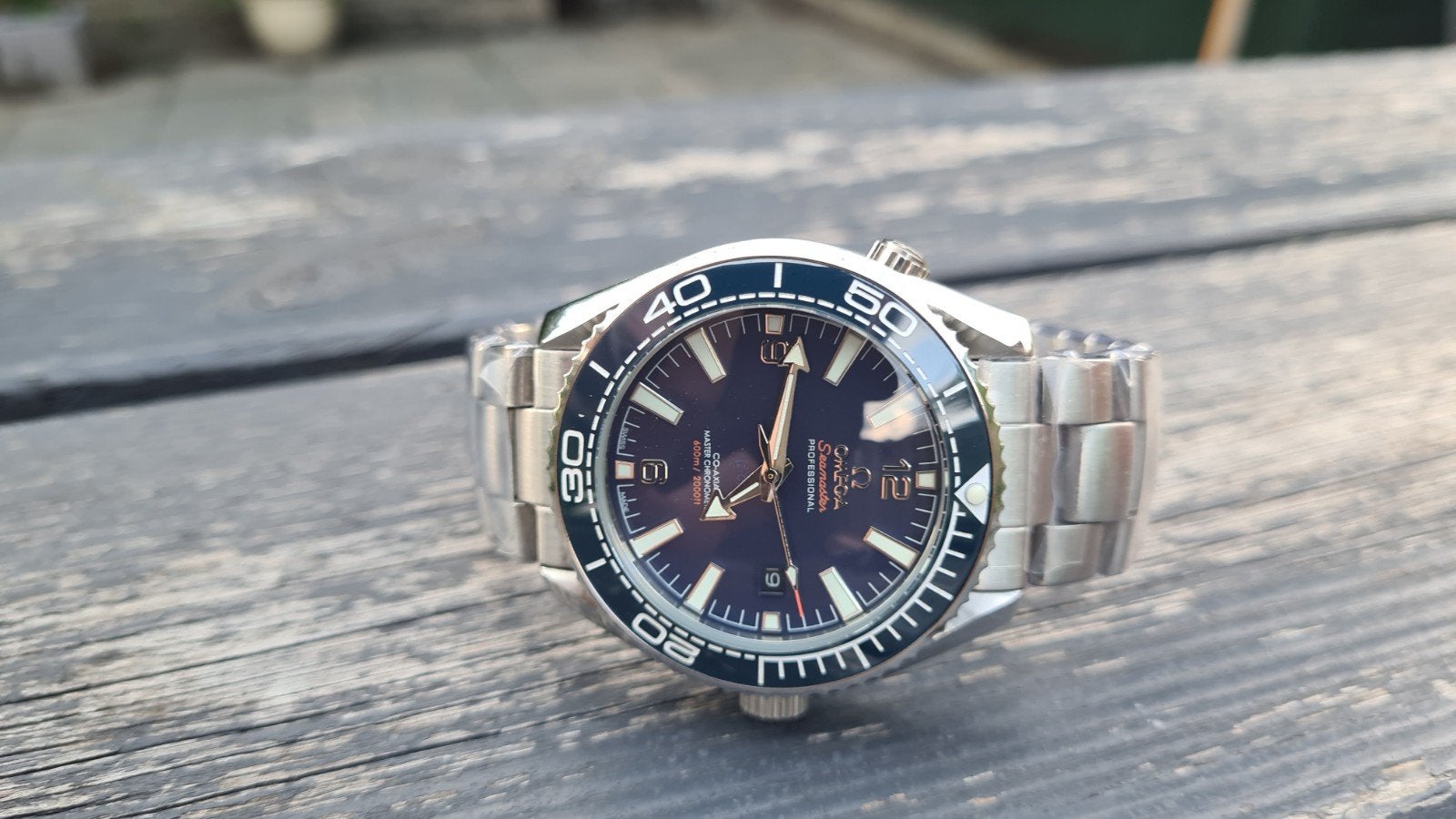 omega seamaster rvs   43.5 mm blauw wijzerplaat, Ophalen, Staal, Staal, Nieuw