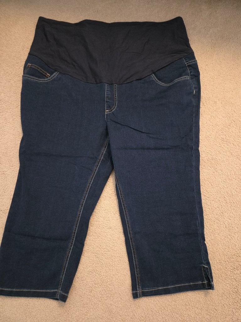 Zwangerschapsbroek, Ophalen, Bonprix, Blauw, Maat 46/48 (XL) of groter