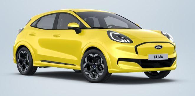 Ford Puma Gen-E Premium 44 kWh | €3.000,- Ford Voordeel! |, Puma, Leder en Stof, 44 kWh, Geel