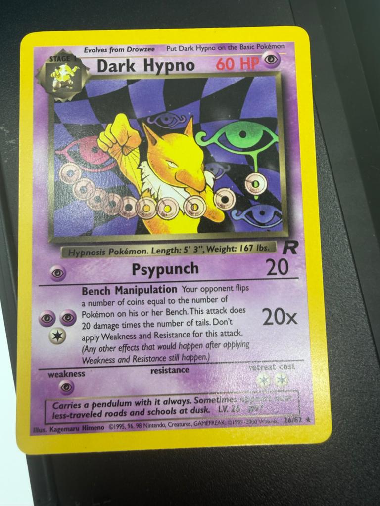 Pokémon Kaart Dark Hypno 60 HP - Vintage, Ophalen of Verzenden, Gebruikt, Losse kaart