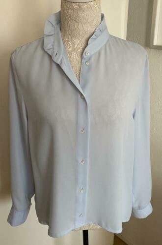 Erfo blouse maat 40, Kleding | Dames, Blouses en Tunieken, Zo goed als nieuw, Maat 38/40 (M), Blauw, Ophalen of Verzenden
