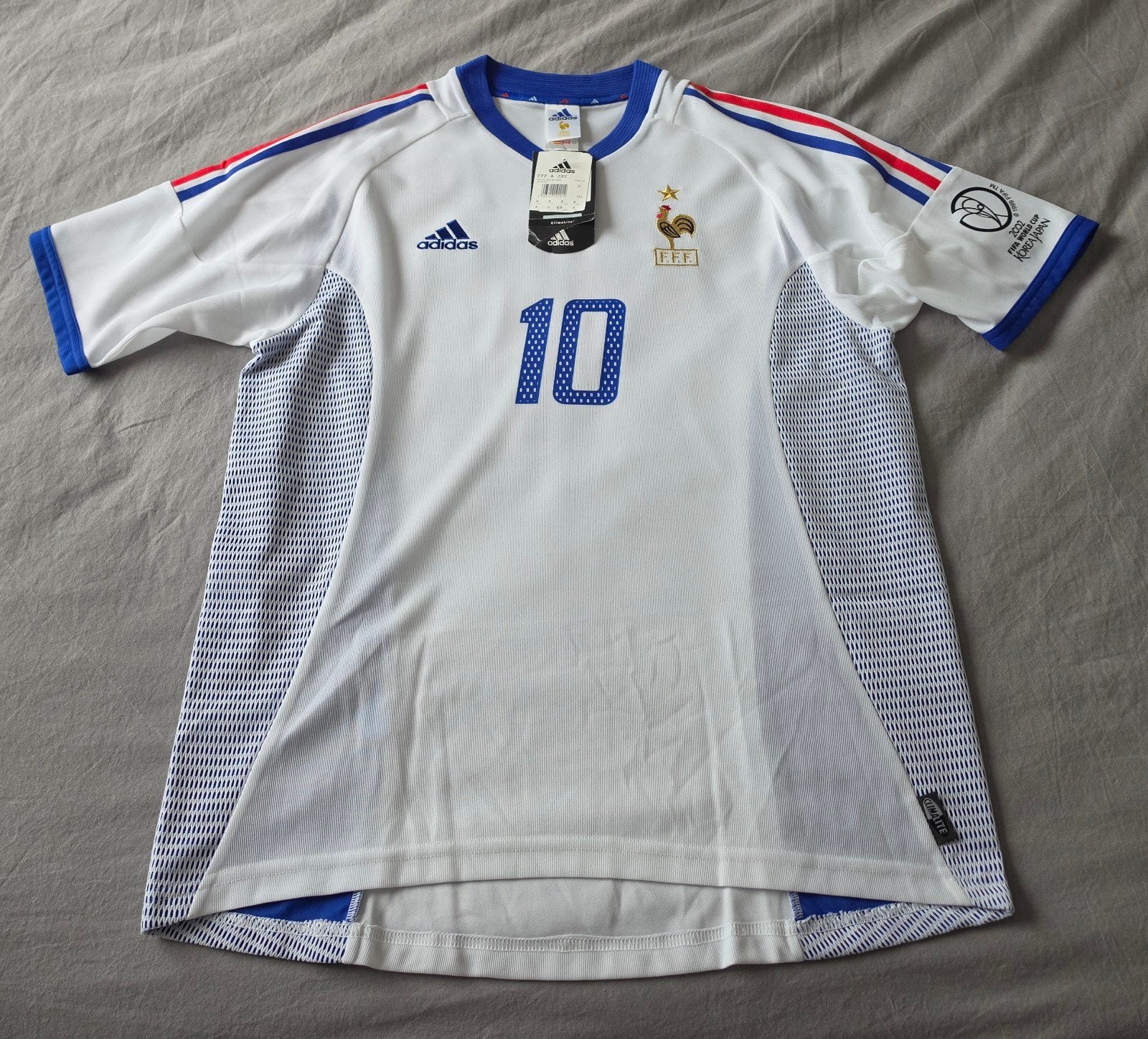 Origineel Adidas Frankrijk voetbalshirt uit 2002 #ZIDANE, Maat M, Ophalen of Verzenden, Nieuw, Shirt