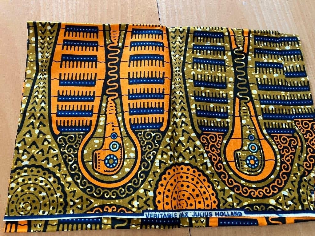 Vlisco achtige lap stof Julius Holland (5), Nieuw, Ophalen of Verzenden, 30 tot 120 cm, Katoen