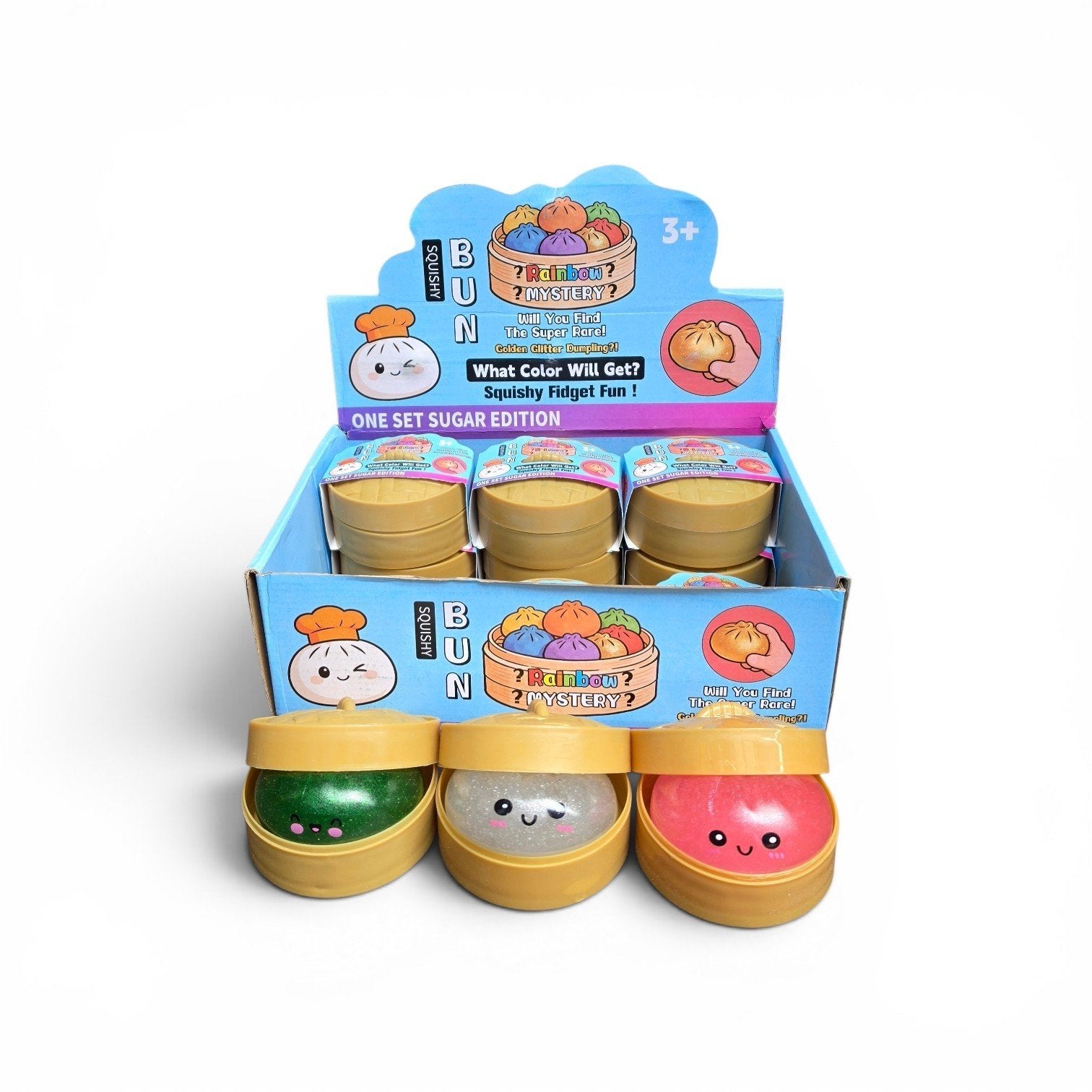 Squishy Dumplings Met Glitter 8,5 cm 12 stuks Groothandel, Kinderen en Baby's, ., Jongen of Meisje, Nieuw, Ophalen of Verzenden