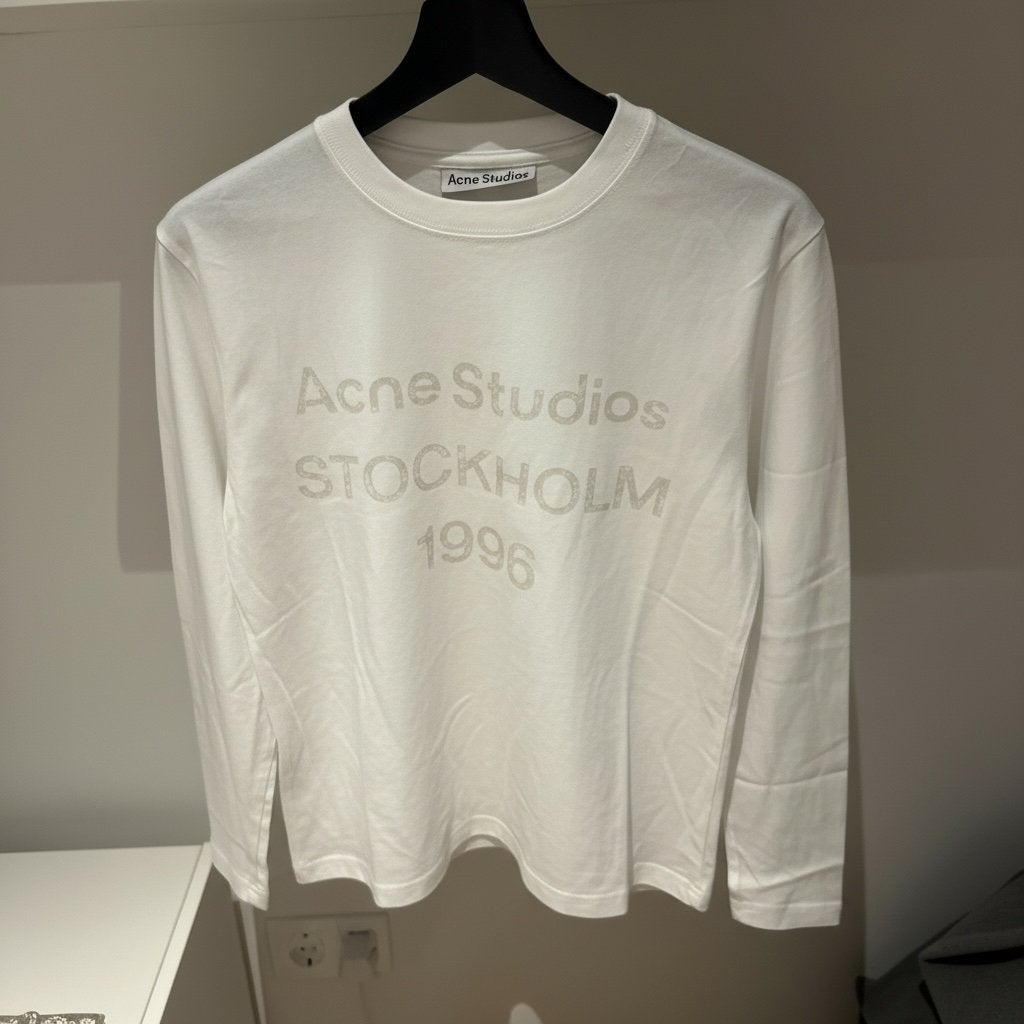 Acne Studios longsleeve, Kleding | Dames, T-shirts, Maat 38/40 (M), Wit, Ophalen of Verzenden, Zo goed als nieuw
