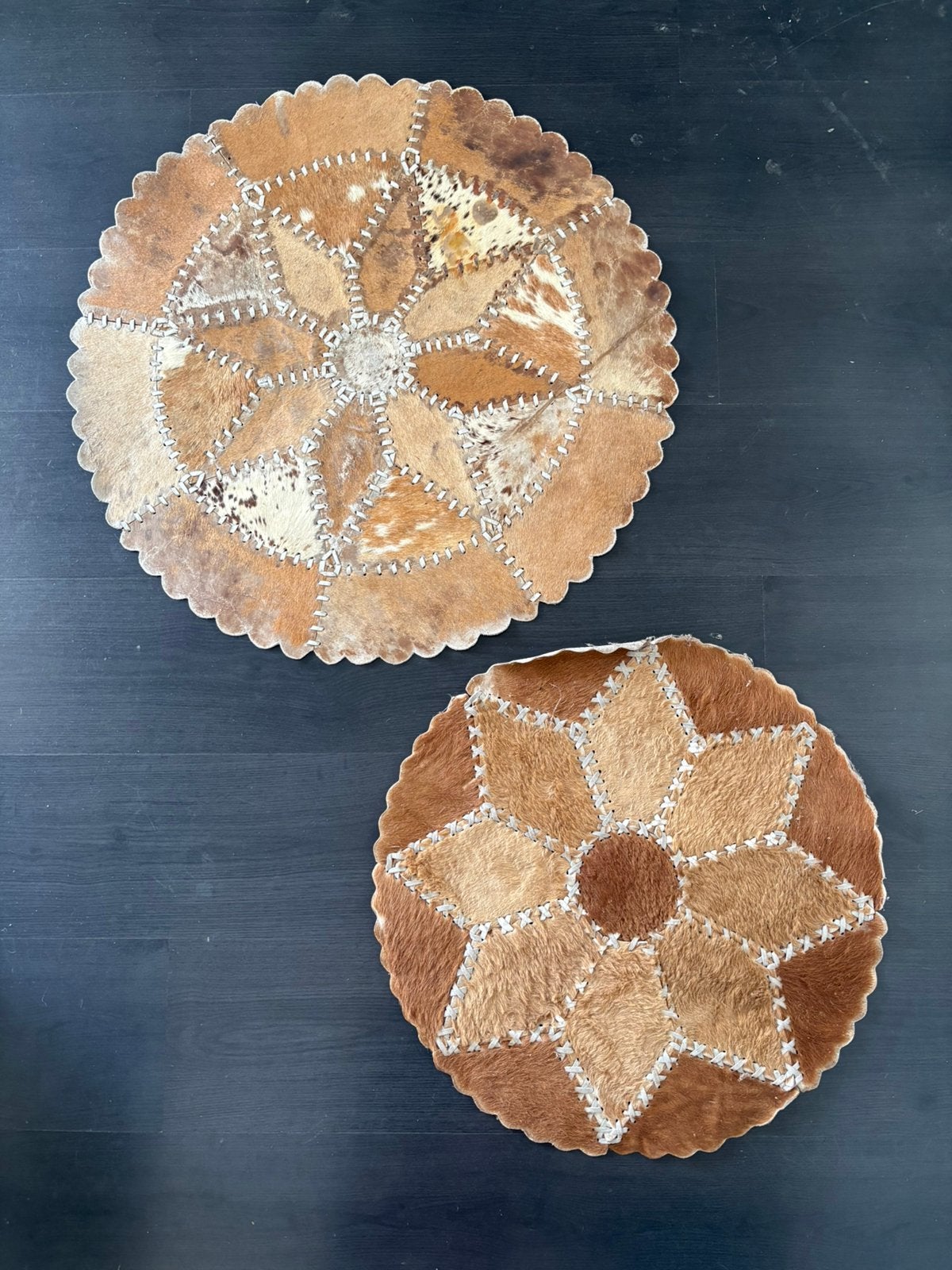 Koeienvel Patchwork, Huis en Inrichting, Stoffering | Tapijten en Kleden, Ophalen of Verzenden, Gebruikt