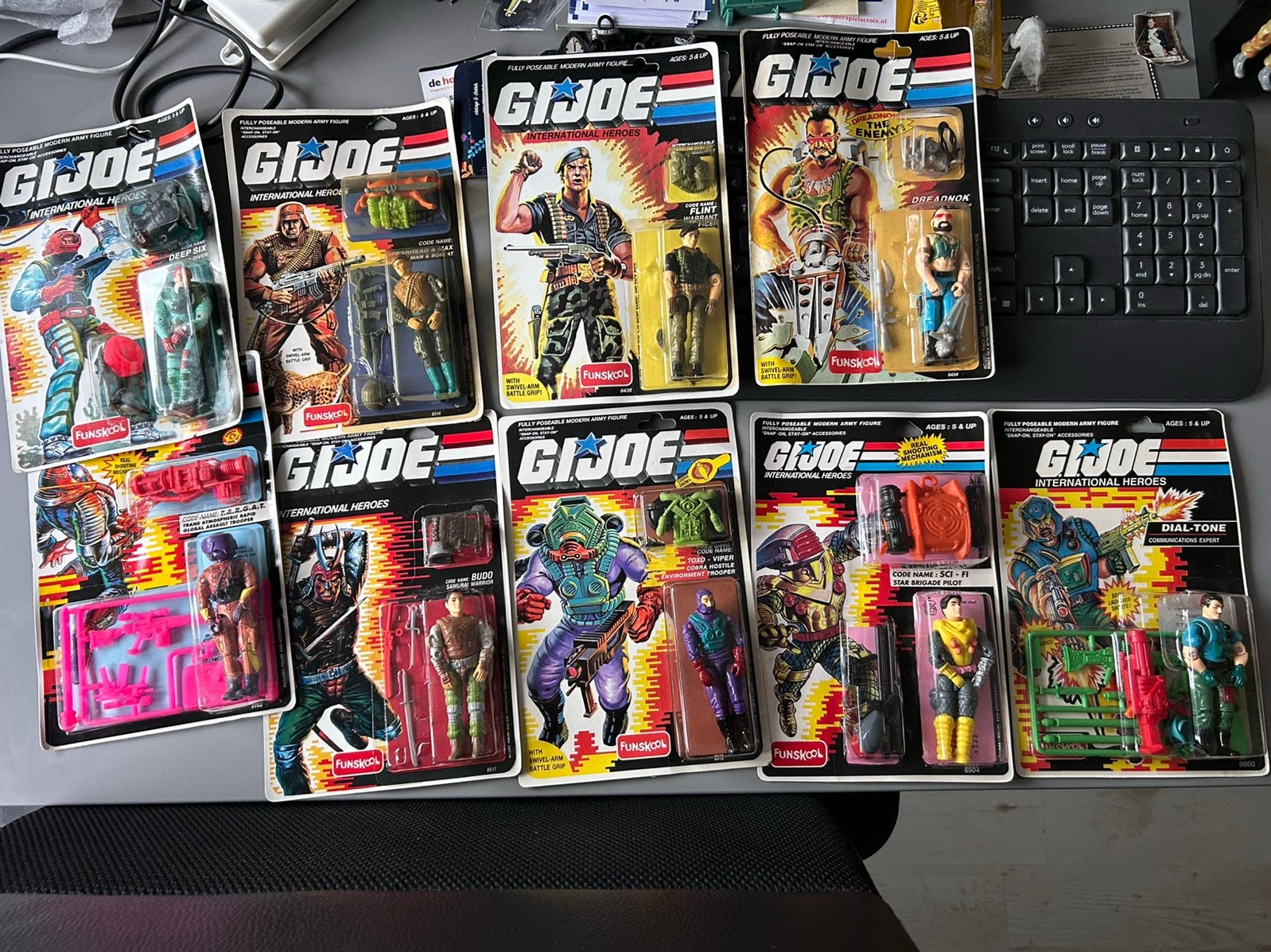 Prachtige partij vintage G.I. Joe Funskool (9 stuks) - MOC, Ophalen of Verzenden, Zo goed als nieuw